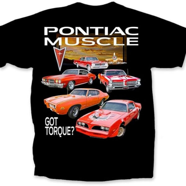 Classic Pontiac cars design on shirt