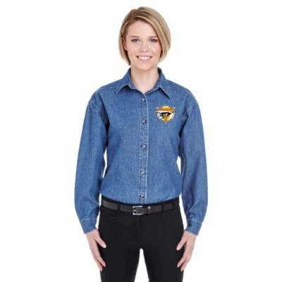 Smiling person in casual denim outfit