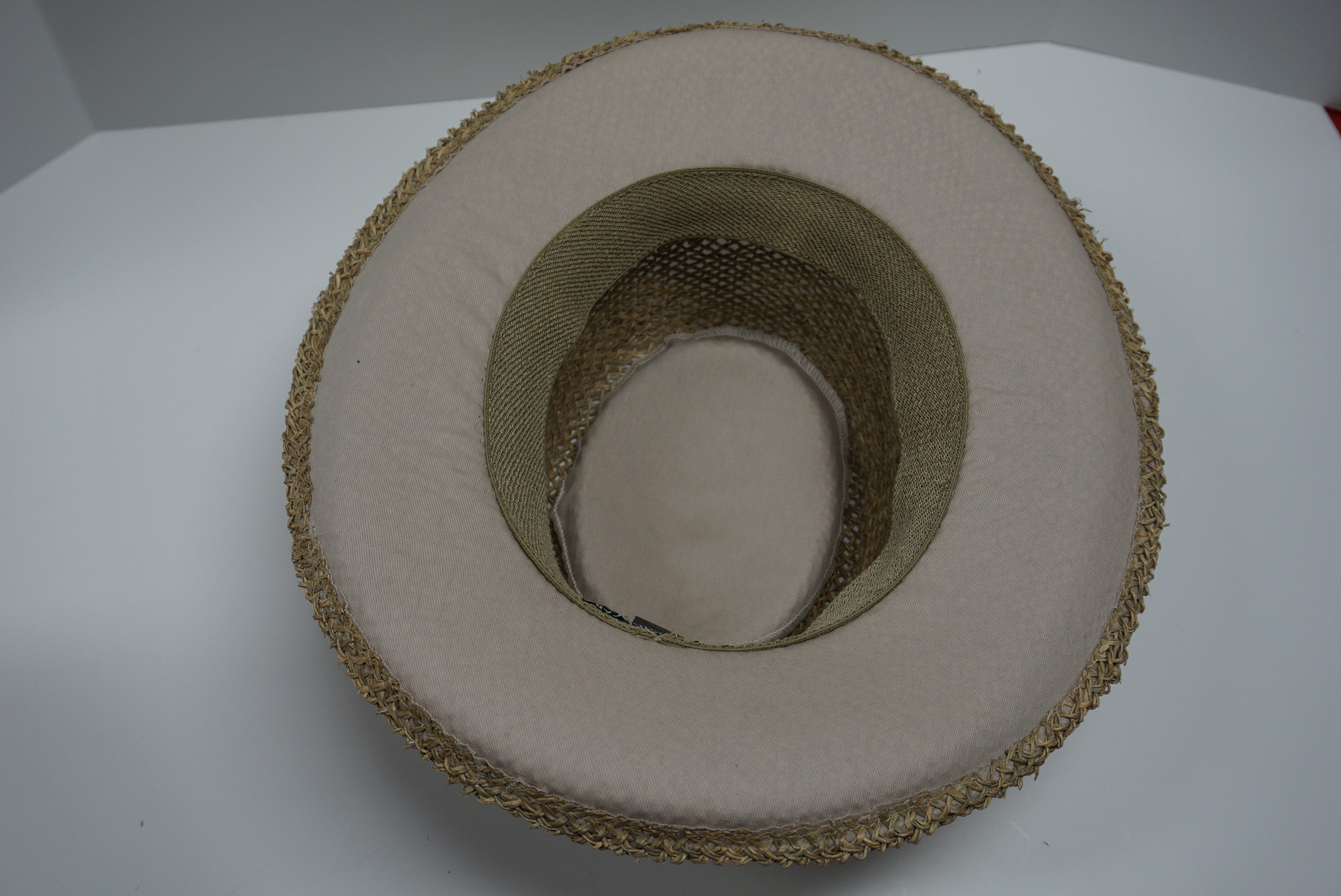 Top view of hat interior