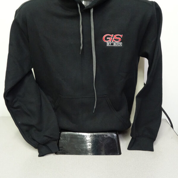 Black hoodie featuring GS embroidery