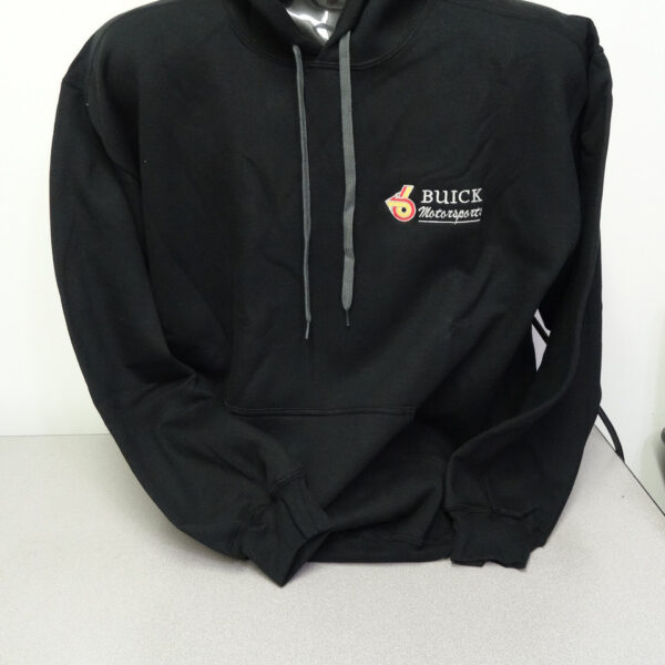 Black sweatshirt featuring Buick branding