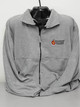 Gray jacket with embroidered logo