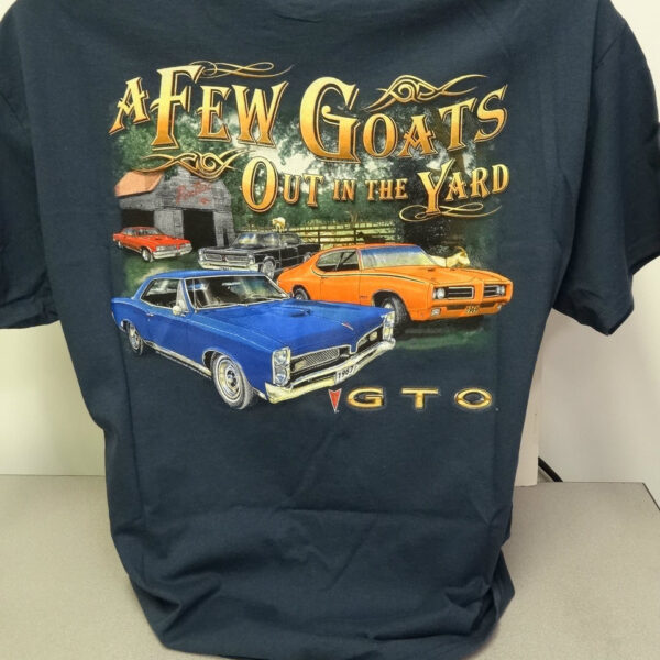 Vintage GTO cars on shirt