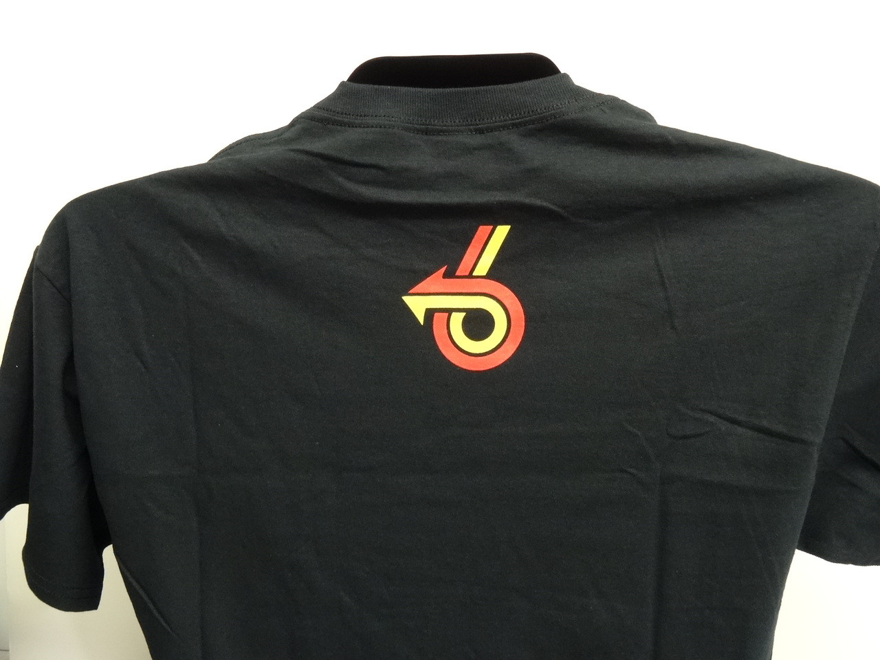 T-shirt featuring abstract design on back