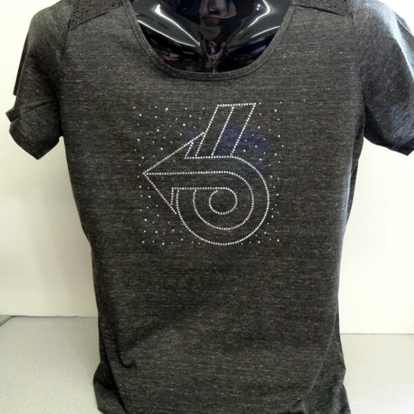 Modern t-shirt on black mannequin