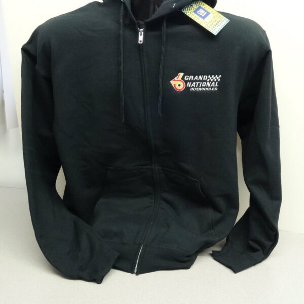 Grand National embroidered black zip-up hoodie