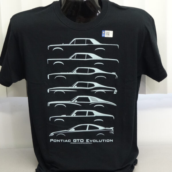 Pontiac GTO evolution T-shirt display