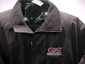 Black jacket with GS Stage 1 logo