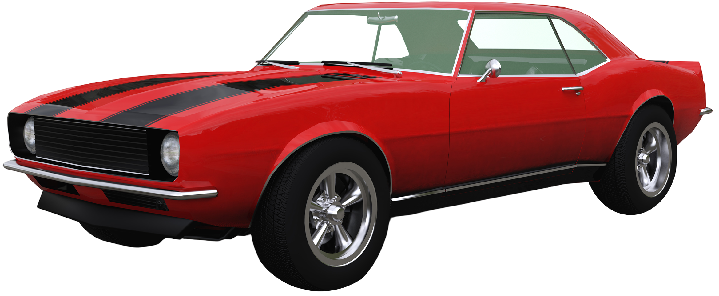 Classic red car with sleek design