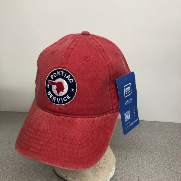 Classic red hat featuring Pontiac logo