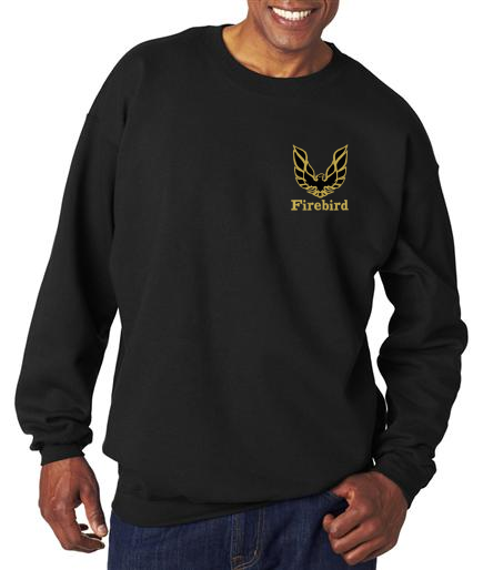 Smiling person wearing Firebird sweatshirt