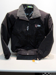 Black jacket with gray collar