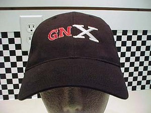 GNX embroidered on black hat