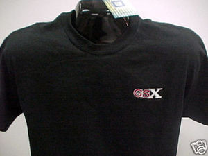 Black GSX t-shirt on mannequin