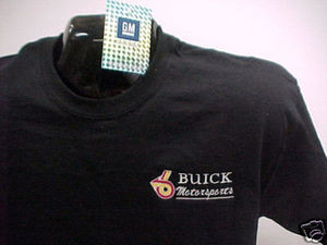 GM tag on Buick T-shirt
