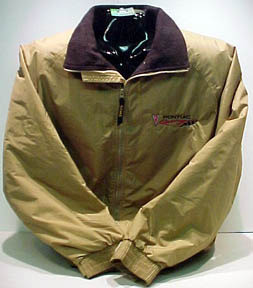 Tan jacket on display