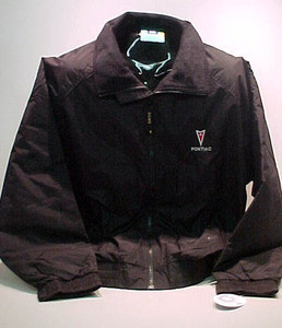 Pontiac branded black zip-up jacket