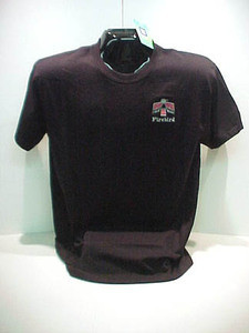 Black tee with embroidered emblem